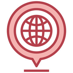 INTERNET red line icon,linear,outline,graphic,illustration