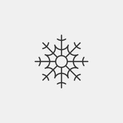 snowflake vector icon illustration sign 