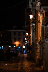 Sessão fotográfica de rua durante a noite