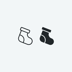 sock vector icon illustration sign 