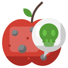 ROTTEN flat icon,linear,outline,graphic,illustration