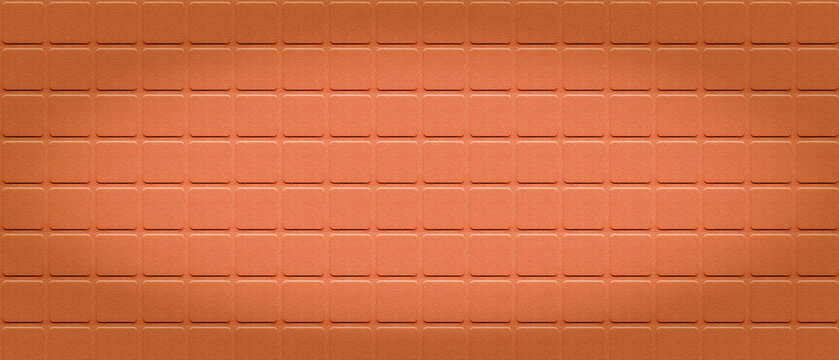 Texture of terracotta tiles with vignette close-up, high resolution