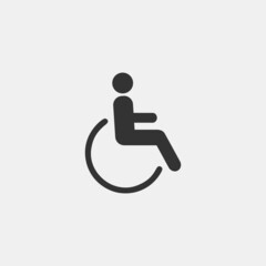 Wheelchair vector icon illustration sign 
