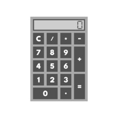 Calculator Minimalistic Design. Perfect for additional, resources, shop, office, school, etc