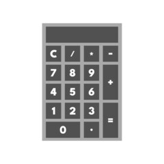 Calculator Minimalistic Design. Perfect for additional, resources, shop, office, school, etc