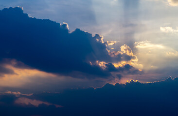 Beautiful view, clouds, sunset, sky-tropical Asia