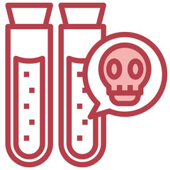 FLASK red line icon,linear,outline,graphic,illustration