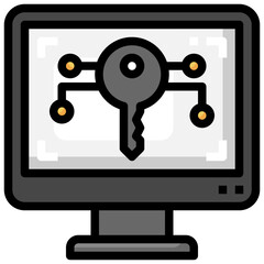 COMPUTER filled outline icon,linear,outline,graphic,illustration
