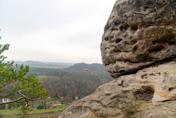 Rocks in Czech Saxony. Beautiful landscape. Rocks, stones, view, nature.