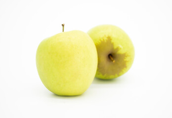 Fresh apple isolated on white background, selective focus