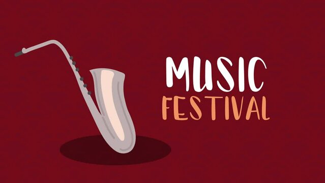 saxo musical instrument element animation