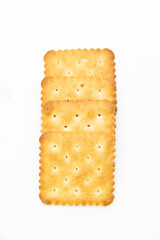 crunchy biscuit isolated on white background