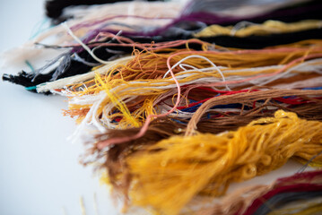 Détails de fils pour créations au point de croix en broderie - loisir créatif et manuel