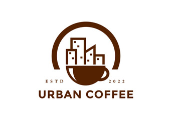 Urban coffee logo, suitable for cafes, coffee shops, and coffee brands.