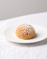 Modern sweet puffs - French choux pastry (eclairs) 