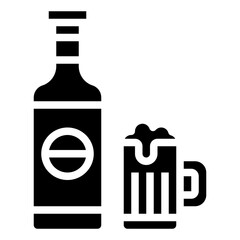 BEER glyph icon,linear,outline,graphic,illustration