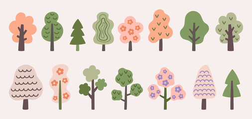 Minimalistic Cartoon Trees