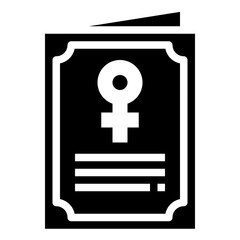 Fototapeta premium INVITATION glyph icon,linear,outline,graphic,illustration