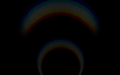 abstract black background with rainbow
