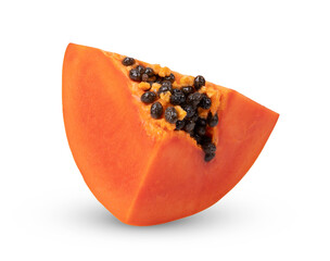 Papaya isolated on the white background