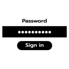 pictogram icon Enter the password field to log in.