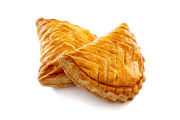 apple turnovers isolated on white background