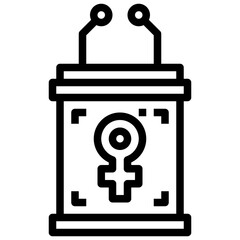 PODIUM line icon,linear,outline,graphic,illustration