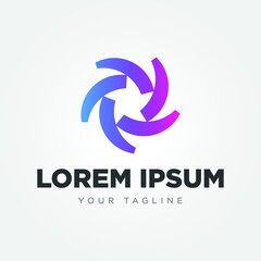 Abstract colorful star logo Illustration Colorful Gradeint Vector Design