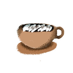 Mocca cup drawing style