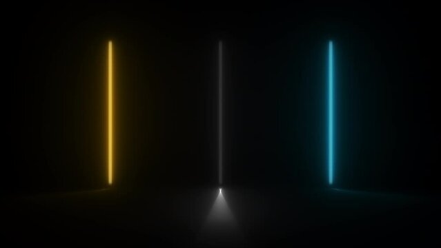 Concept 71-N1 Animated abstract neon light with led light effect and flashing moving pattern.