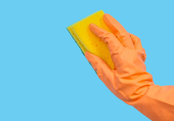 Cleaning with sponge