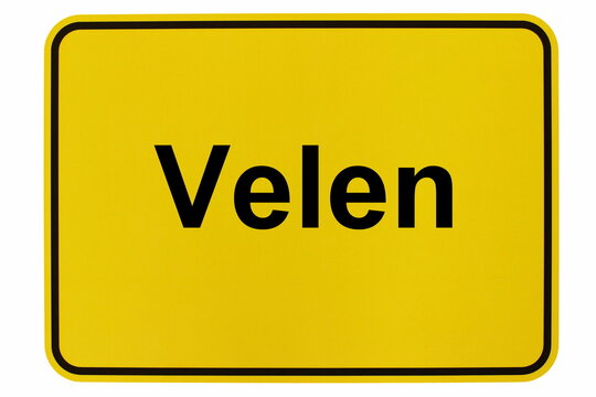 Illustration eines Ortsschildes der Stadt Velen