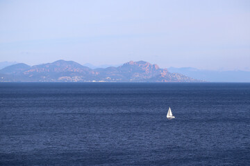 View of the bay of Saint-Tropez, in the south of France