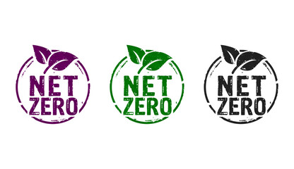 Net zero and eco friendly symbol stamp and stamping