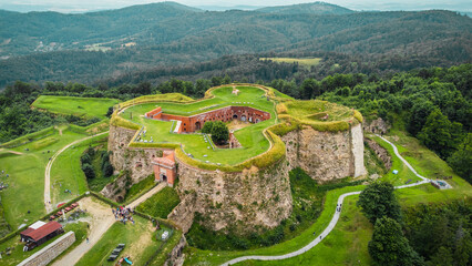 Aerial view of Fort Srebrna Góra
