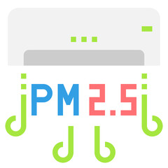 indoor air quality flat icon