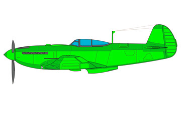 Avión de caza de hélice antiguo