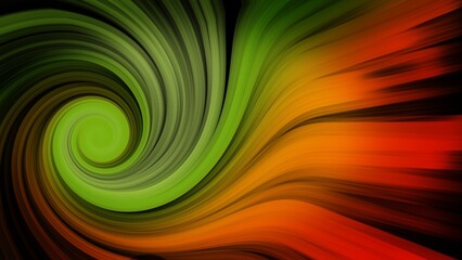 Abstract dark green orange swirls backgrounds 