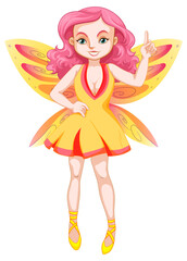 Obraz na płótnie Canvas Fantastic fairy girl cartoon character