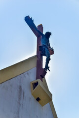 Macao, China - Jan 5, 2022: 
Our Lady of Sorrows Church
It was created and given to Ka Ho by Italian sculptor Francisco Messima. 