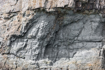 Stone island carved by waves and wind