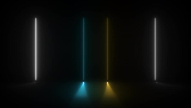 Concept 76-N1 Animated abstract neon light with led light effect and flashing moving pattern.