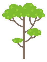 Green tree icon. Forest symbol. Urban greenery