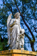 Macao, China - Jan 5, 2022: 
Our Lady of Sorrows Church
It was created and given to Ka Ho by Italian sculptor Francisco Messima. 