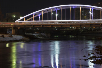 Obraz premium ライトアップ開運橋