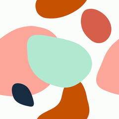 Abstract contemporary background, trendy pattern. Seamless pattern with brush strokes in pastel beige. Vector illustration for card, print on clothes.