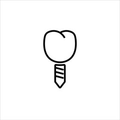 dental implant icon vector illustration symbol