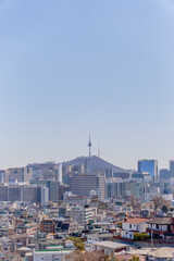 Naklejka premium 인왕산 풍경