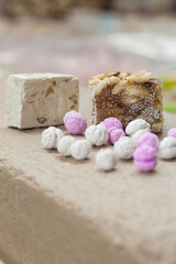 Halva cake and halva balls 