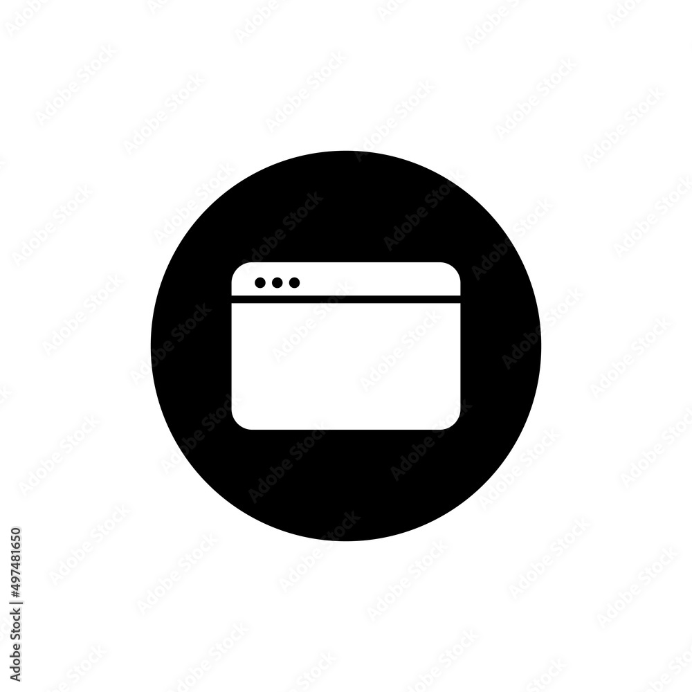 Sticker browser icon in black round